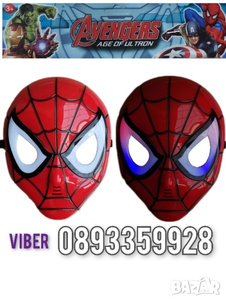 Маска на Спайдърмен с LED светлини, снимка 1