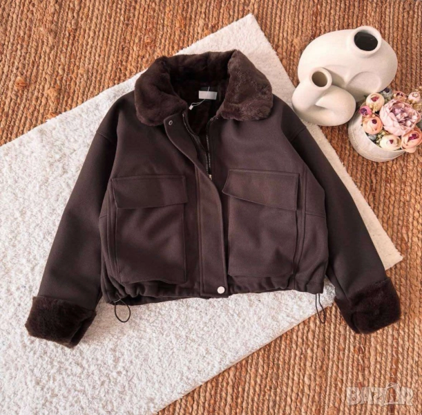 Зимно байкър яке с топъл хастар , снимка 1