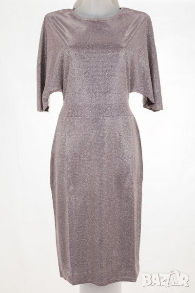 Бляскава бледолилава рокля с ламе марка NATALEE - L/XL, снимка 1