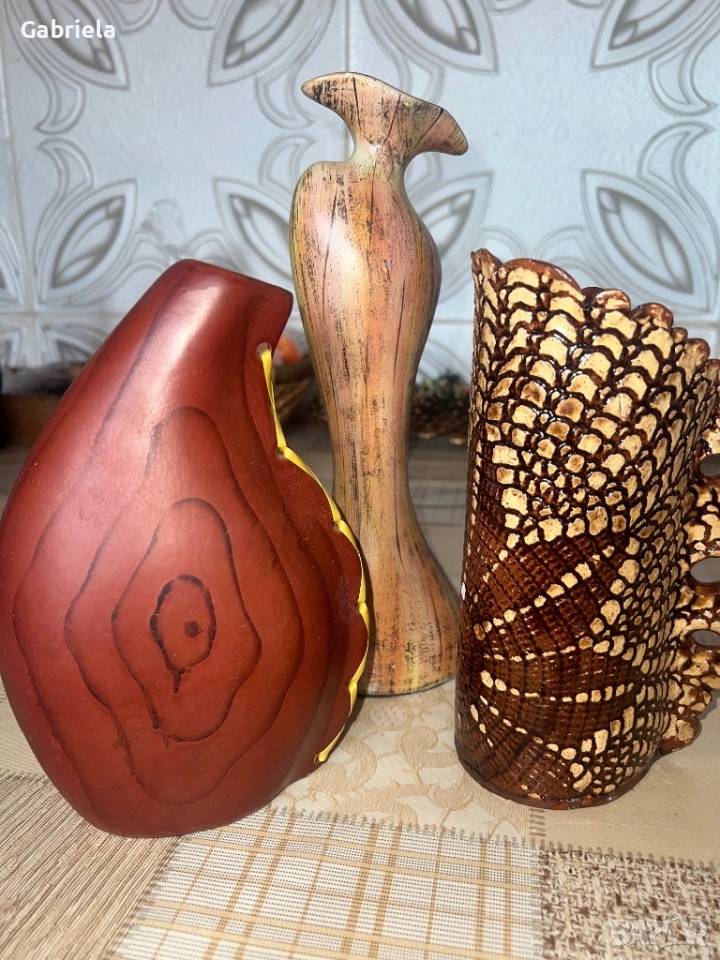 Три керамични вази , снимка 1