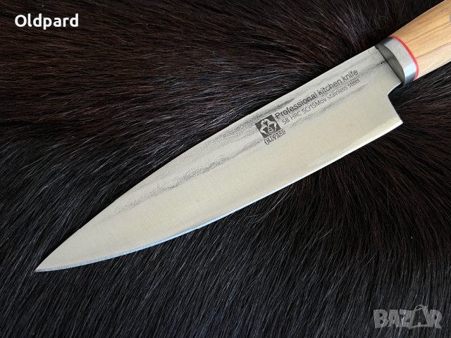 Комплект висококачествени кухненски ножове (три броя). , снимка 9 - Ножове - 43486639