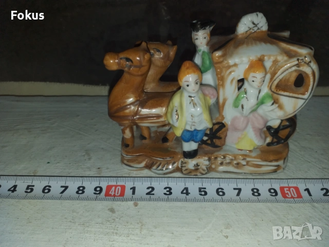 Страхотна стара порцеланова статуетка с маркировка порцелан, снимка 6 - Антикварни и старинни предмети - 53452835