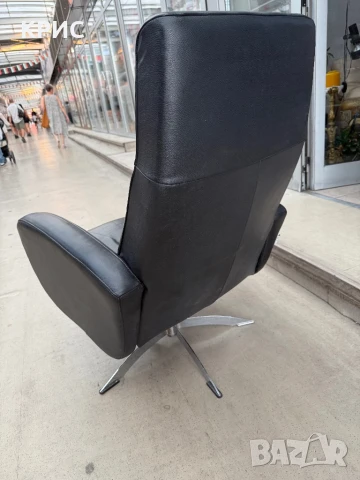 Релакс кожен фотьойл Hjort Knudsen, Дания, снимка 3 - Дивани и мека мебел - 51000277