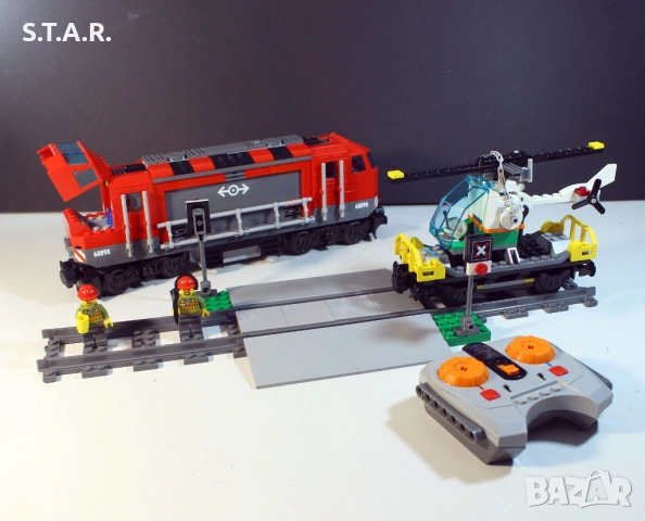 Лего Конструктор Червен Влак 60098 Lego 60098 Red Heavy Haul Train, снимка 3 - Конструктори - 52789295