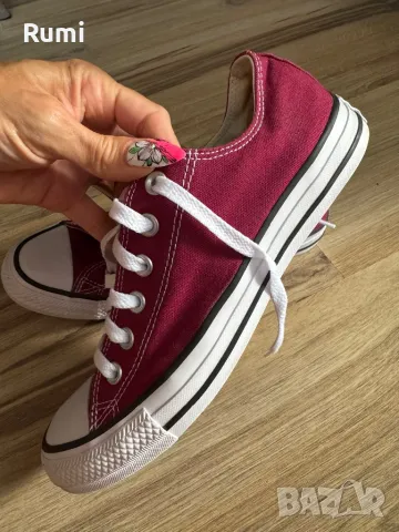 Оригинални тъмно червени кецове Converse ! 39 н, снимка 1