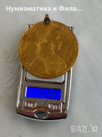 Златен пендар, монета 22 карата, снимка 6 - Нумизматика и бонистика - 53390083