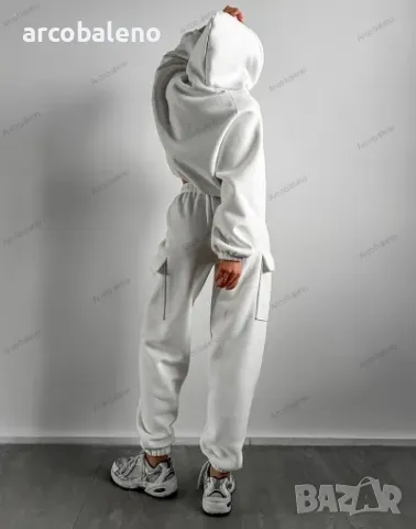 Моден дамски спортен ежедневен комплект от две части, 3цвята , снимка 3 - Комплекти - 47308837