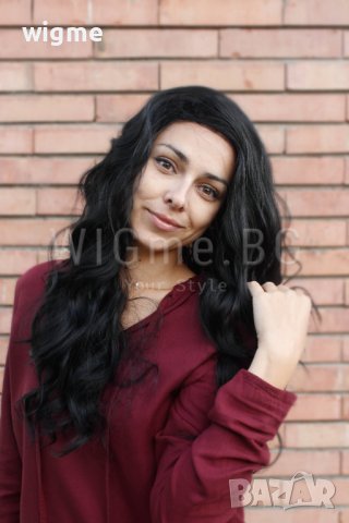 Дълга черна перука на вълни Ливия, снимка 4 - Аксесоари за коса - 38330725