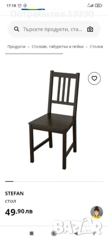 използван стол ИКЕА 