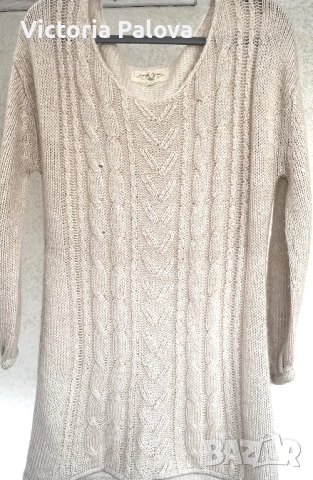 VINTAGE COUTURE пуловер в екрю нюанс, снимка 7 - Блузи с дълъг ръкав и пуловери - 51763021