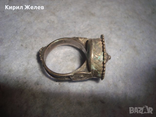 17 ВЕК САЧАНЕН ЧОРБАДЖИЙСКИ ВЪЗРОЖДЕНСКИ ПРЪСТЕН СРЕБРО/САЧАН КУЮМДЖИЙСКА РЯДКА ИЗРАБОТКА 27252, снимка 11 - Антикварни и старинни предмети - 36772061