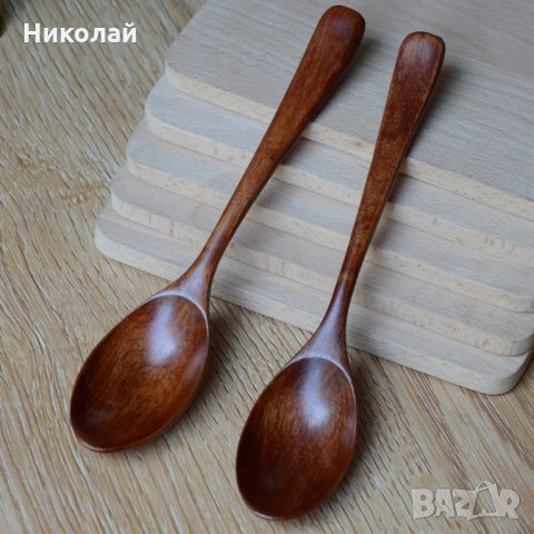 Дървени лъжици , дървена лъжица за хранене или декорация