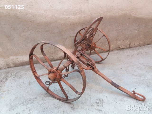 уникален колесар, теглич от каруца , снимка 4 - Антикварни и старинни предмети - 36974708