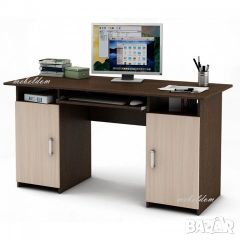 Бюро 143см. с 2 плавни врати и клавиатура(код-1199), снимка 2 - Бюра - 28551115