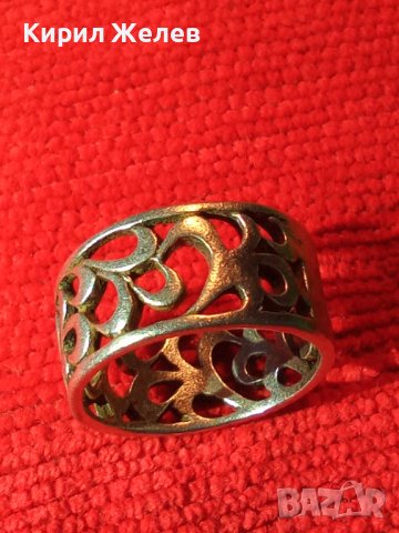 Старинен ФЛОРАЛЕН СРЕБЪРЕН РЕТРО ПРЪСТЕН ВИСОКА ПРОБА СРЕБРО АЖУРНА РЪЧНА МАЙСТОРСКА ИЗРАБОТКА 40621, снимка 2 - Антикварни и старинни предмети - 42644101