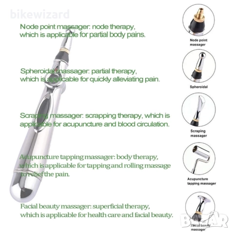 Coriver 5-в-1 електронна акупунктурна писалка за масаж НОВА, снимка 3 - Други - 52251217