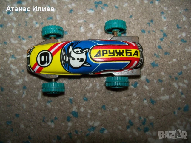 Малка ламаринена количка Дружба №6 , соц играчка, снимка 3 - Коли, камиони, мотори, писти - 51151406