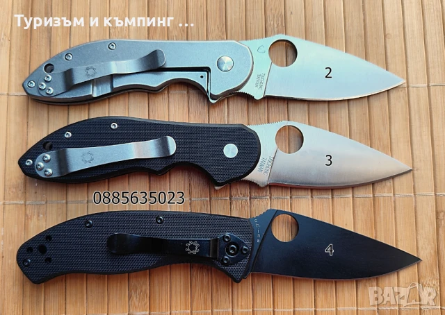 Сгъваем нож  Spyderco Domino C172, снимка 7 - Ножове - 35613292