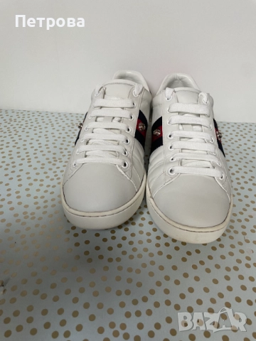 Маратонки Gucci Ace 37.5 (реален размер 38) оригинал, снимка 4 - Маратонки - 48407487