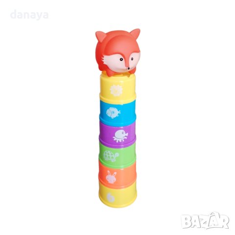 4393 Детски конструктор Кула от чашки с животинче, снимка 6 - Конструктори - 43904982