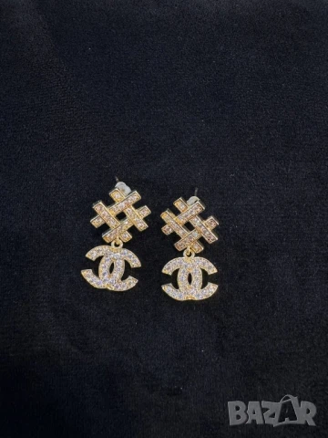 обеци от висококачествена стомана chanel valentino garavani versace ysl saint laurent , снимка 9 - Обеци - 51395628