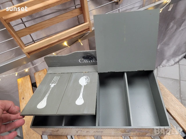 стелаж за подправки и кутия за прибори, снимка 8 - Аксесоари за кухня - 50642140