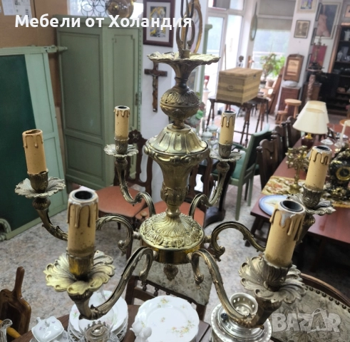 масивен бронзов полилей 6-ца, снимка 9 - Полилеи - 52390709