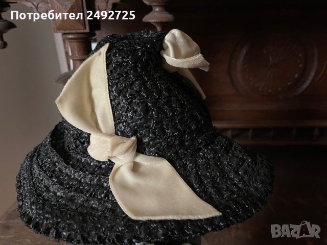 Стара дамска шапка за колекция, снимка 6 - Антикварни и старинни предмети - 43208494