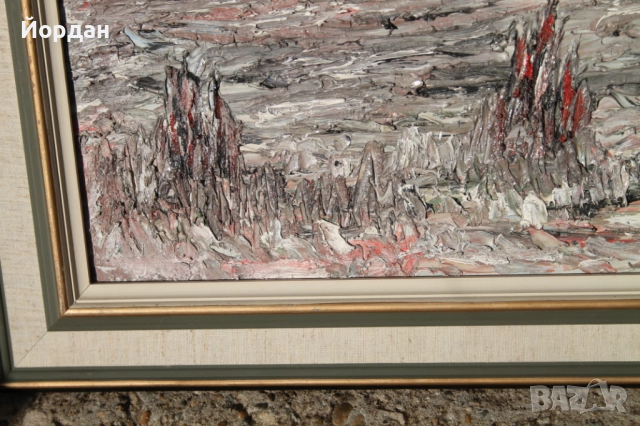 Стара картина ''Моркси Пейзаж'', снимка 6 - Картини - 52564933