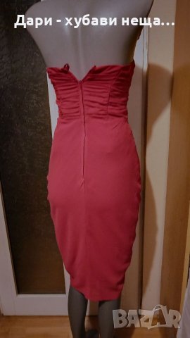 Стилна рокля в тъмно розово "H&M"🍀♥️XS,S♥️🍀арт.4422, снимка 4 - Рокли - 37609206