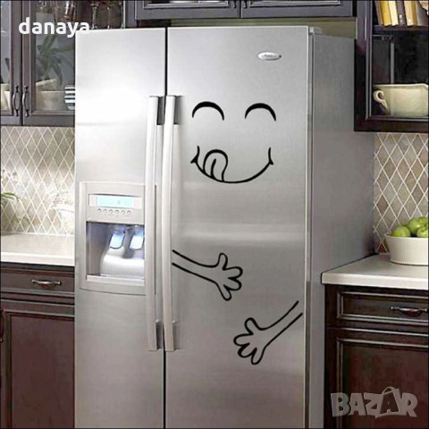 2266 Забавен стикер за хладилник Лакомник, снимка 5 - Декорация за дома - 33264418