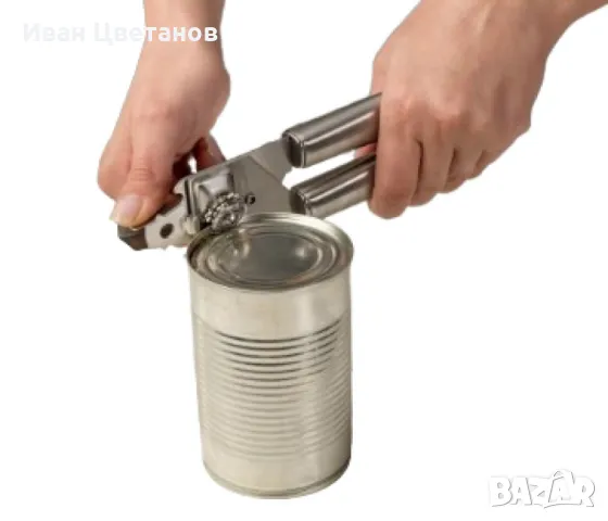 Стилна и здрава ръчна отварачка за консерви от инокс