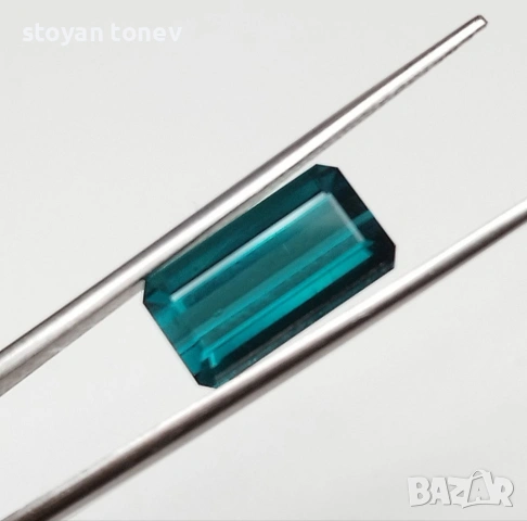 Изключителен чист зелено син индиголин турмалин 3.19кт.! Сертифициран! нов!, снимка 6 - Други - 53421491