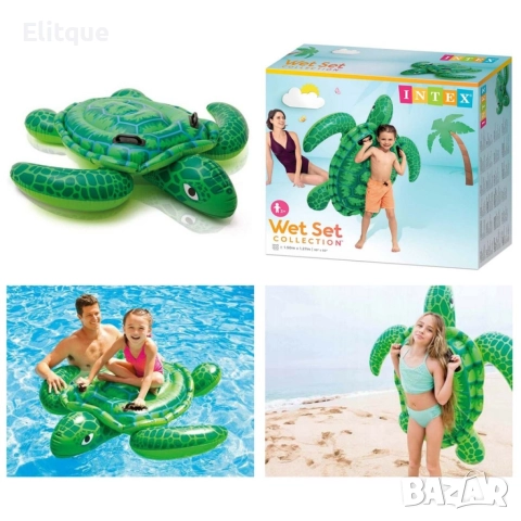 Детска надуваема костенурка за яздене Intex, снимка 5 - Други стоки за дома - 52862623