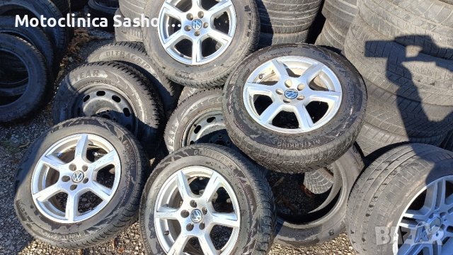 Алуминиеви джанти BORBET 5x100 15,"6Jx15 с зимни гуми, снимка 4 - Гуми и джанти - 43015691