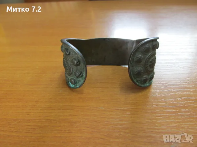 Стара автентична  възрожденска гривна - рогатка, снимка 8 - Антикварни и старинни предмети - 50335747