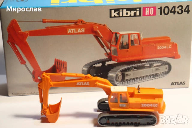 KIBRI H0 1/87 ATLAS БАГЕР КРАН МОДЕЛ ИГРАЧКА КОЛИЧКА