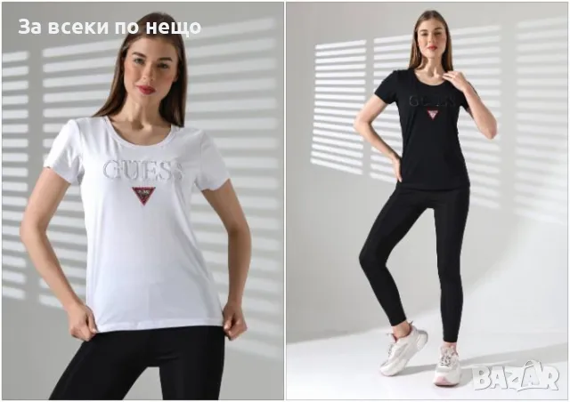 Guess Дамска Тениска👚Дамска Блуза С Къс Ръкав Гес - Налични Различни Цветове