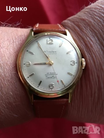 Колекционерски швейцарски автоматичен часовник Kiefer automatic, снимка 5 - Антикварни и старинни предмети - 37640873