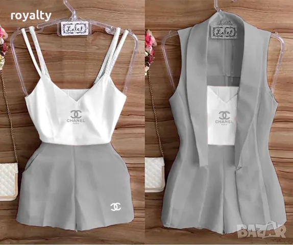 Ch🅰️nel дамски гащеризон с елек Различни цветове , снимка 4 - Гащеризони - 49200850