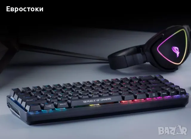 Механична клавиатура ASUS ROG Falchion Ace, USB кабелна RGB клавиатура, механични суичове ROG NX Red, снимка 6 - Клавиатури и мишки - 48695903