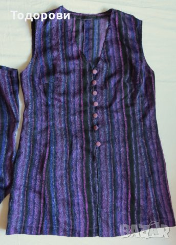 Комплект блузка с презрамки и туника без ръкави, снимка 5 - Комплекти - 26759324