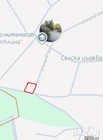 Парцел в с.Ведрина 1320м2. Ток, вода, регуляция. Идеально тихо и зелено място, орехова гора., снимка 3 - Парцели - 53327639