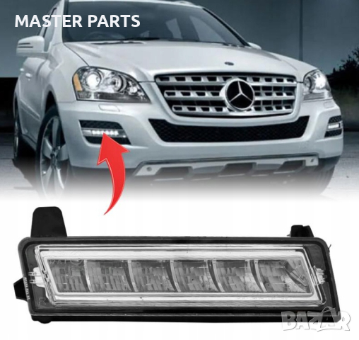 Дневни светлини LED DRL Mercedes W164 , X164 , X204 , ML , GL , GLK, снимка 6 - Части - 44846246