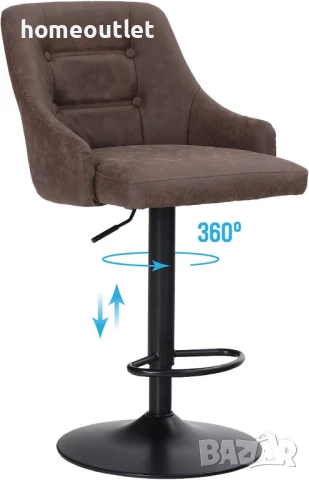 ПРОМОЦИЯ Бар стол с комфортна облегалка и регулируема височина IF045, снимка 4 - Столове - 50770834