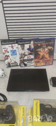 PS2-Slim-90004+2 Джойстика+3 Игри, снимка 2 - PlayStation конзоли - 53082858
