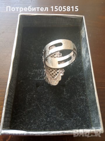 Стар сребърен пръстен 925 с натурален седеф става за всички размери , снимка 7 - Пръстени - 32311562