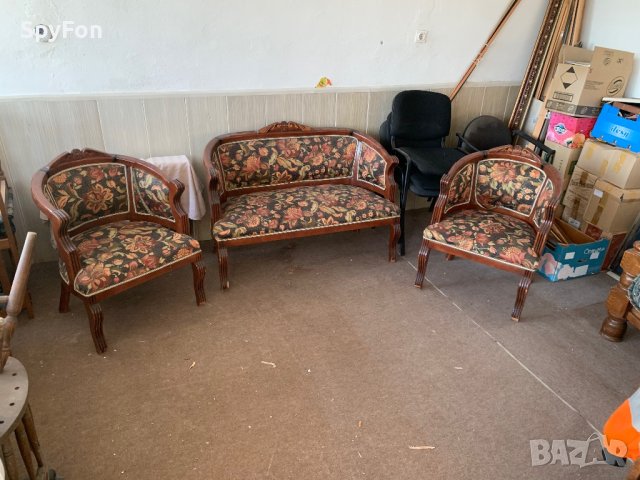 Двойка диван с фотьойли, снимка 2 - Дивани и мека мебел - 43645829