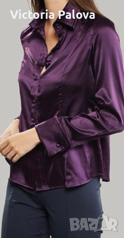 Ефектна риза/блуза кралска коприна, снимка 17 - Ризи - 40450830