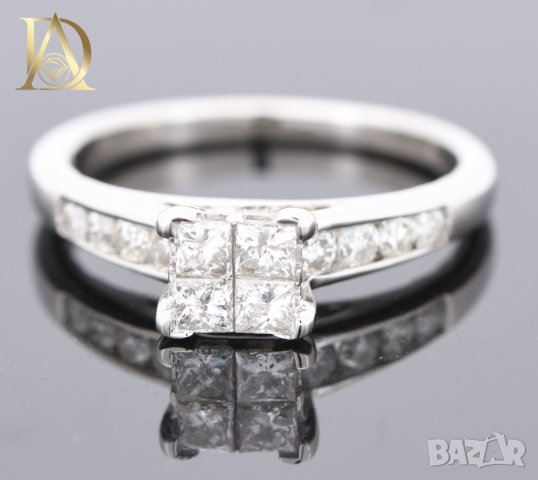 Нов Златен Пръстен с 0.74кт Естествени Диаманти, снимка 2 - Пръстени - 42959593